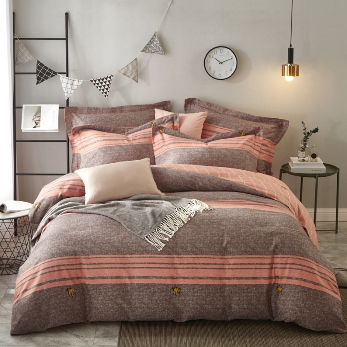 91家纺网 家纺一手货源 找家纺 威克凯丽 2023新款全棉活性生态磨毛四件套 曼城时光