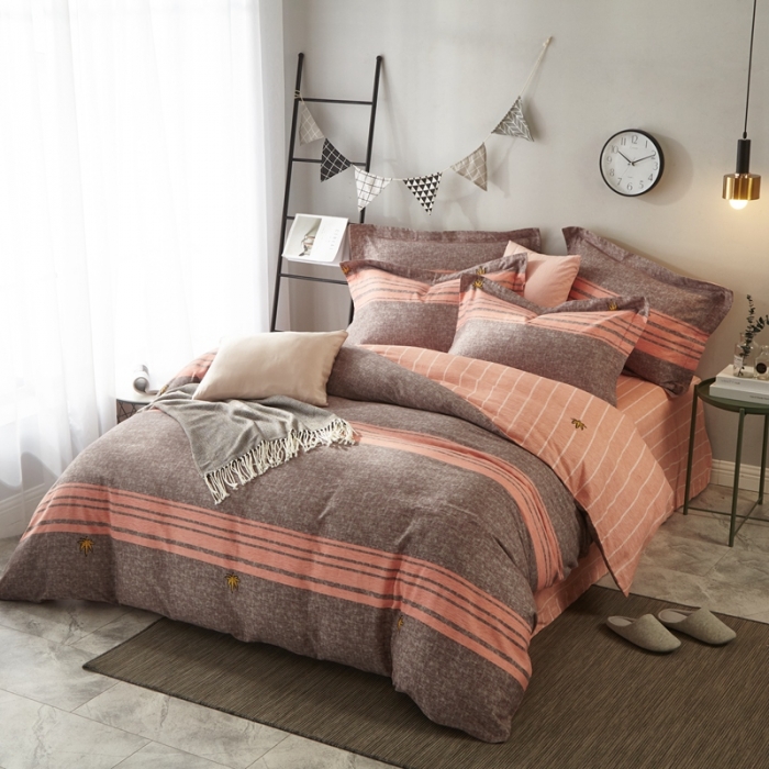 91家纺网 家纺一手货源 找家纺 威克凯丽 2023新款全棉活性生态磨毛四件套 曼城时光