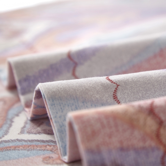 91家纺网 家纺一手货源 找家纺 威克凯丽 2023新款全棉活性生态磨毛四件套 瑟琳娜（紫）