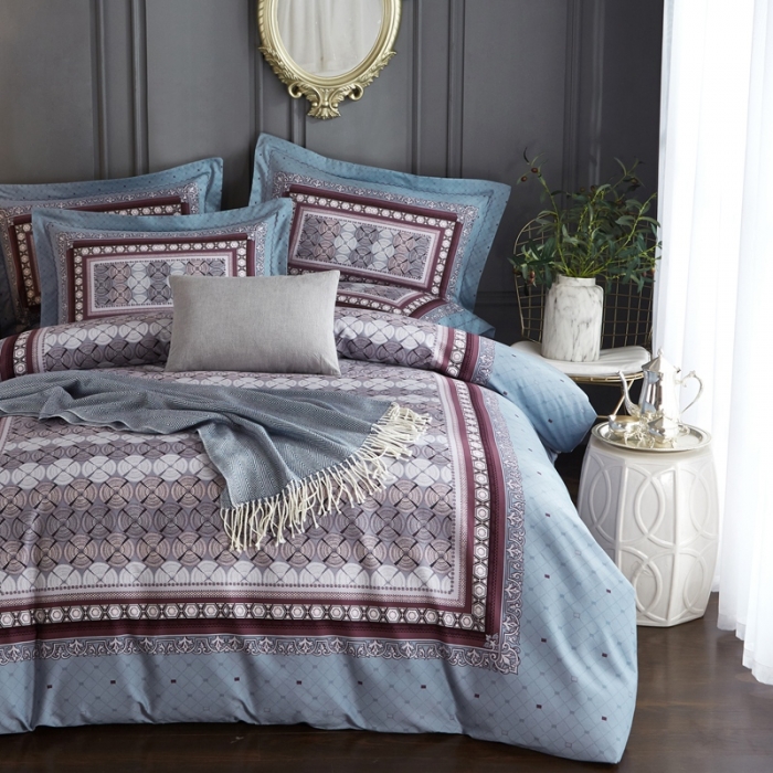 91家纺网 家纺一手货源 找家纺 威克凯丽 2023新款全棉活性生态磨毛四件套 圣约翰