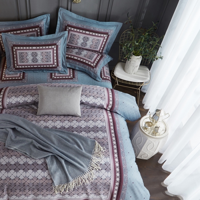 91家纺网 家纺一手货源 找家纺 威克凯丽 2023新款全棉活性生态磨毛四件套 圣约翰