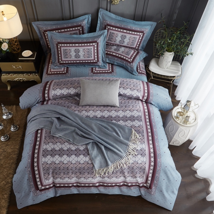 91家纺网 家纺一手货源 找家纺 威克凯丽 2023新款全棉活性生态磨毛四件套 圣约翰