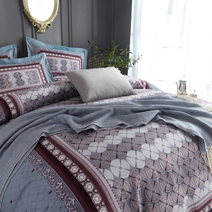 91家纺网 家纺一手货源 找家纺 威克凯丽 2023新款全棉活性生态磨毛四件套 圣约翰