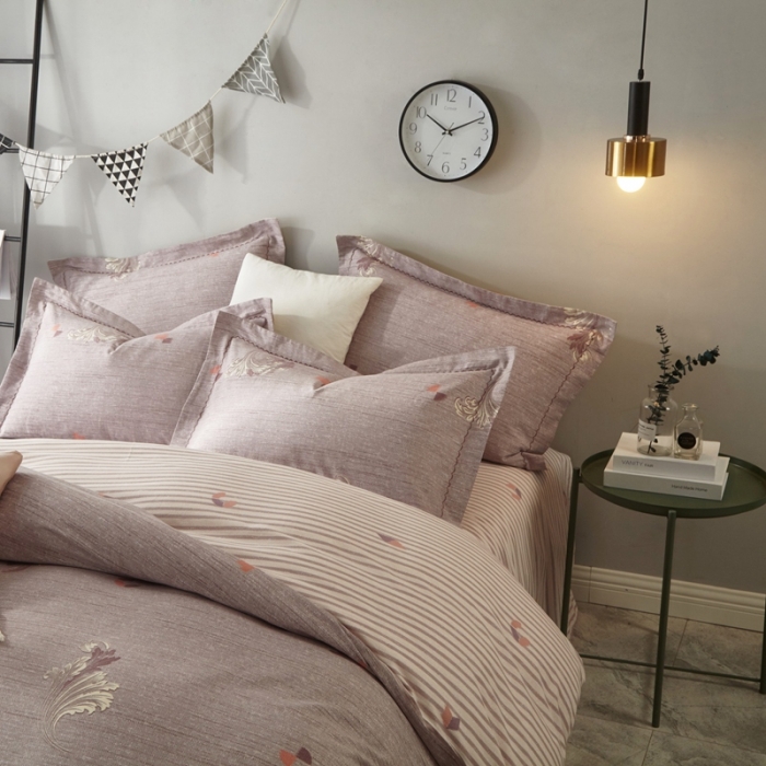 91家纺网 家纺一手货源 找家纺 威克凯丽 2023新款全棉活性生态磨毛四件套 斯诺亚