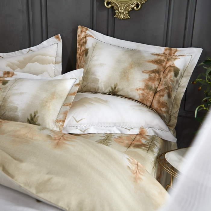 91家纺网 家纺一手货源 找家纺 威克凯丽 2023新款全棉活性生态磨毛四件套 万木峥嵘