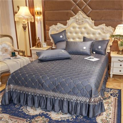 91家纺网 家纺一手货源 找家纺 （总）菊上 2021新款60支长绒棉山茶花系列加棉床盖