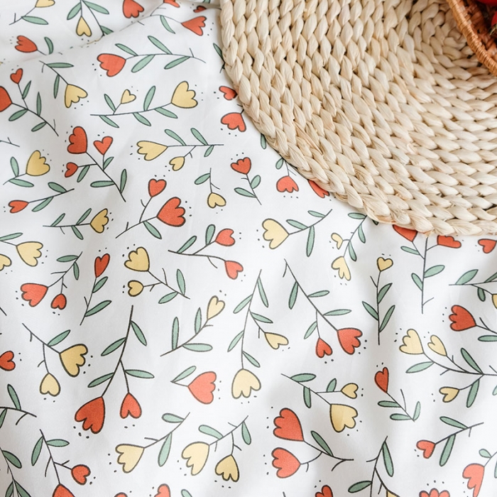 91家纺网 家纺一手货源 找家纺 艾沁 2020新款韩国刺绣花边小碎花纯棉四件套 小时光