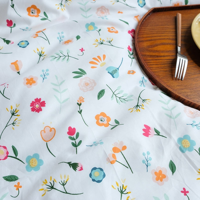 91家纺网 家纺一手货源 找家纺 艾沁 2020新款韩国刺绣花边小碎花纯棉四件套 阳菜