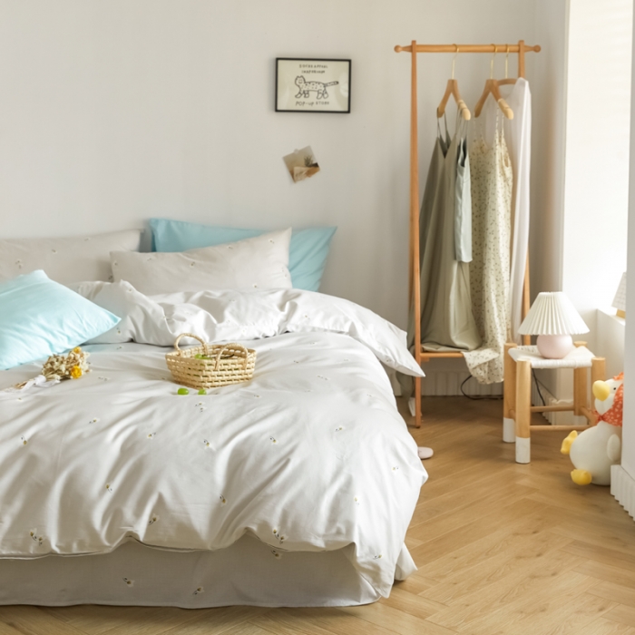 91家纺网 家纺一手货源 找家纺 怡家居 2020新款全棉小碎花田园风四件套 安夏