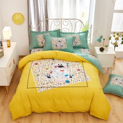 91家纺网 家纺一手货源 找家纺 （总）雲归梦 2020新款全棉生态磨毛大版四件套