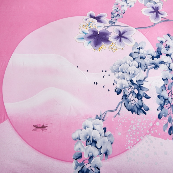 91家纺网 家纺一手货源 找家纺 雲归梦 2020新款全棉生态磨毛大版四件套 云夕-粉