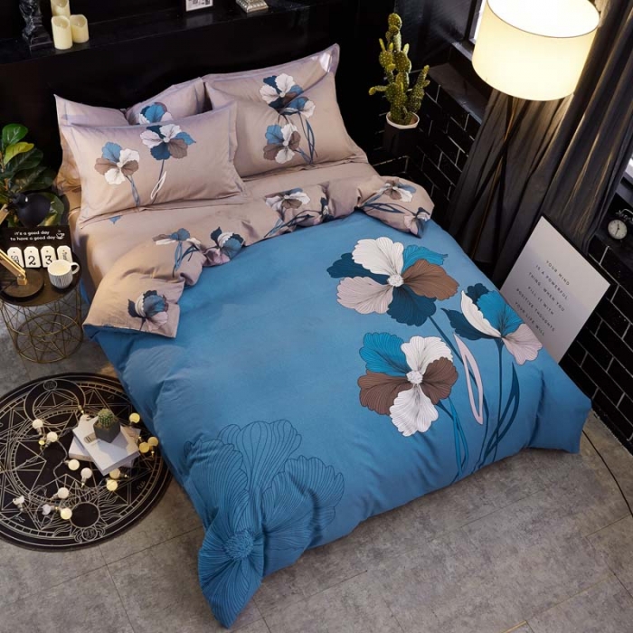 91家纺网 家纺一手货源 找家纺 雲归梦 2020新款全棉生态磨毛大版四件套 出水芙蓉