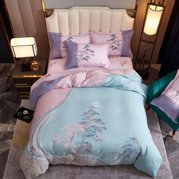 91家纺网 家纺一手货源 找家纺 雲归梦 2020新款全棉生态磨毛大版四件套 雅欣