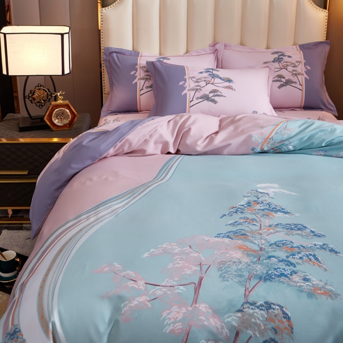 91家纺网 家纺一手货源 找家纺 雲归梦 2020新款全棉生态磨毛大版四件套 雅欣