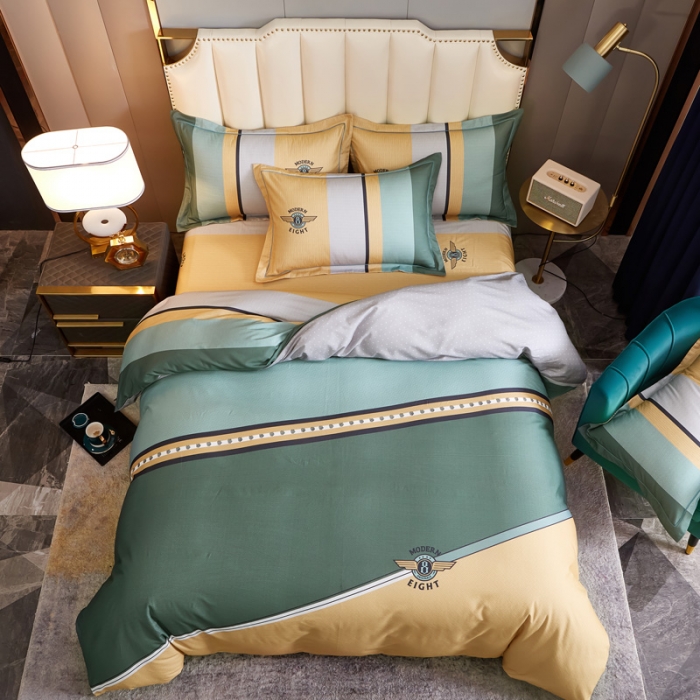 91家纺网 家纺一手货源 找家纺 雲归梦 2020新款全棉生态磨毛大版四件套 凡绅-绿