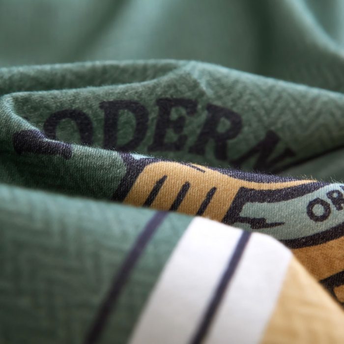 91家纺网 家纺一手货源 找家纺 雲归梦 2020新款全棉生态磨毛大版四件套 凡绅-绿