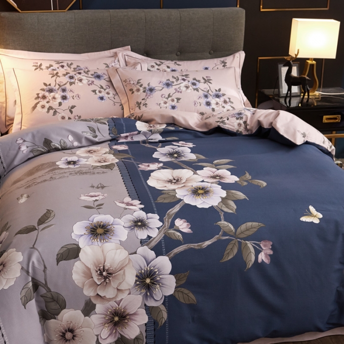 91家纺网 家纺一手货源 找家纺 雲归梦 2020新款全棉生态磨毛大版四件套 忆江南