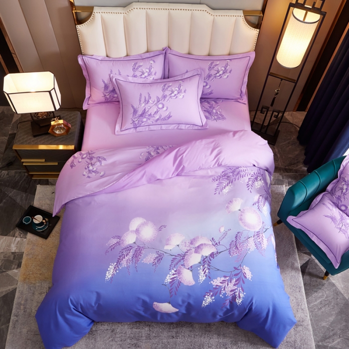 91家纺网 家纺一手货源 找家纺 雲归梦 2020新款全棉生态磨毛大版四件套 芳瑶