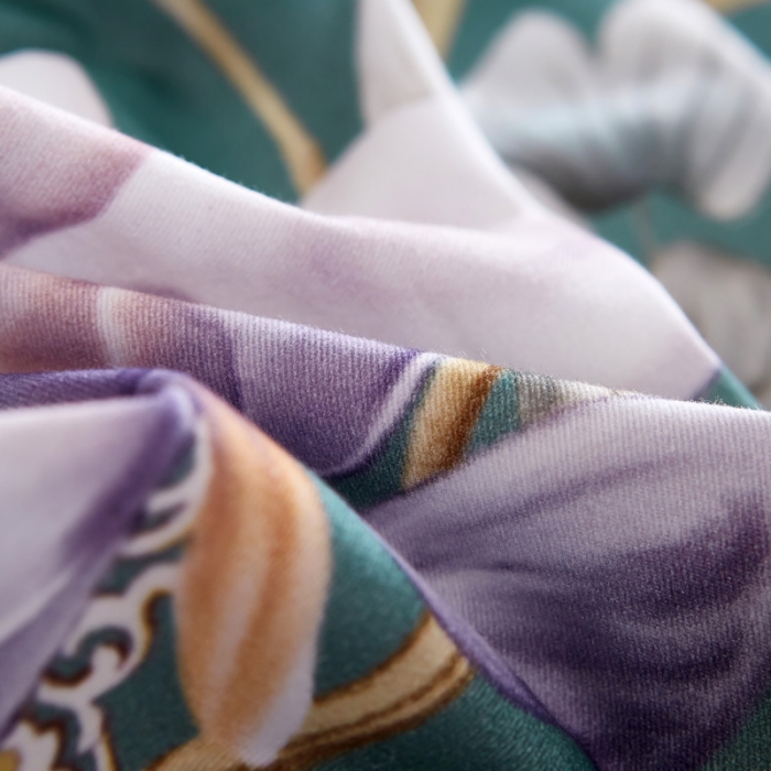 91家纺网 家纺一手货源 找家纺 雲归梦 2020新款全棉生态磨毛大版四件套 意蕴东方-绿