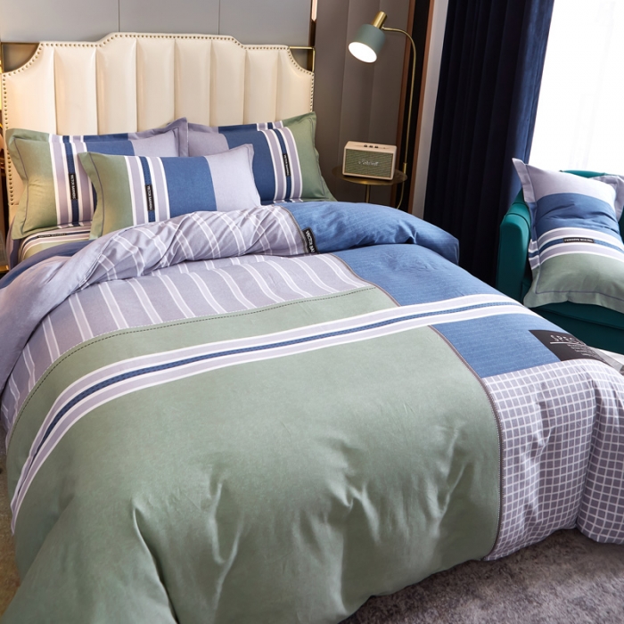 91家纺网 家纺一手货源 找家纺 雲归梦 2020新款全棉生态磨毛大版四件套 光年之外-绿