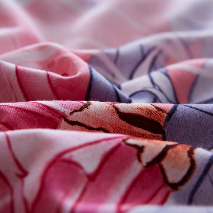 91家纺网 家纺一手货源 找家纺 雲归梦 2020新款全棉生态磨毛大版四件套 虞美人粉