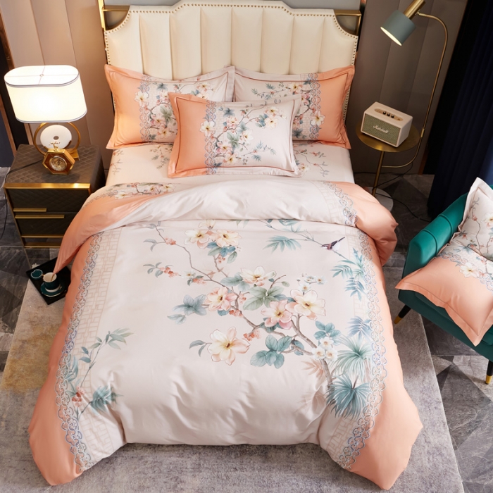 91家纺网 家纺一手货源 找家纺 雲归梦 2020新款全棉生态磨毛大版四件套 绝世容颜