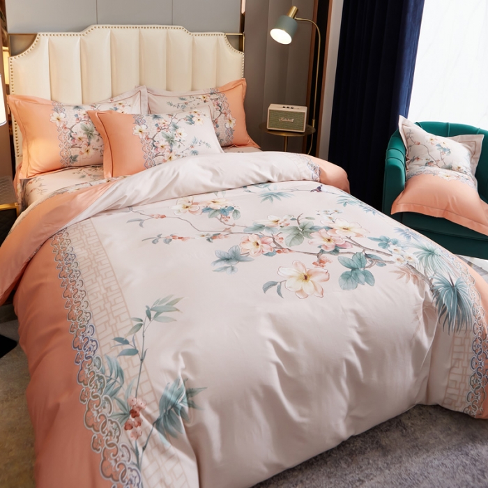 91家纺网 家纺一手货源 找家纺 雲归梦 2020新款全棉生态磨毛大版四件套 绝世容颜