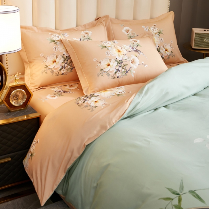 91家纺网 家纺一手货源 找家纺 雲归梦 2020新款全棉生态磨毛大版四件套 云梦凝香