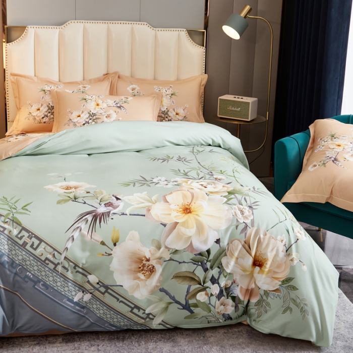 91家纺网 家纺一手货源 找家纺 雲归梦 2020新款全棉生态磨毛大版四件套 云梦凝香