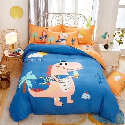 91家纺网 家纺一手货源 找家纺 雲归梦 2020新款全棉生态磨毛大版四件套 浪漫派-兰