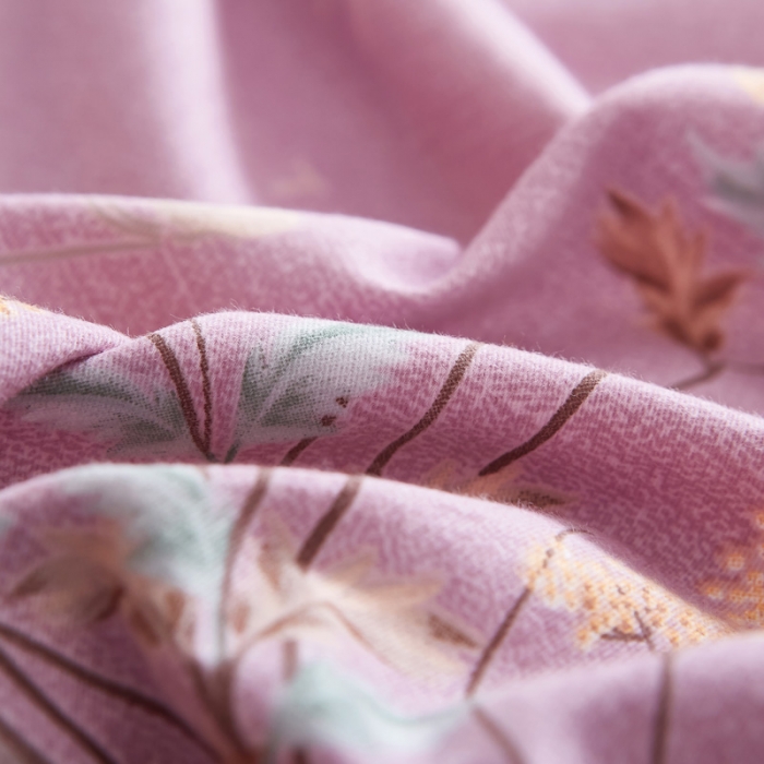 91家纺网 家纺一手货源 找家纺 雲归梦 2020新款全棉生态磨毛大版四件套 铃兰语-粉