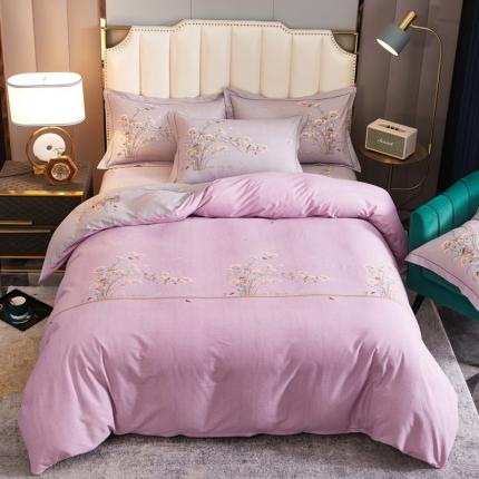雲归梦 2020新款全棉生态磨毛大版四件套 铃兰语-粉