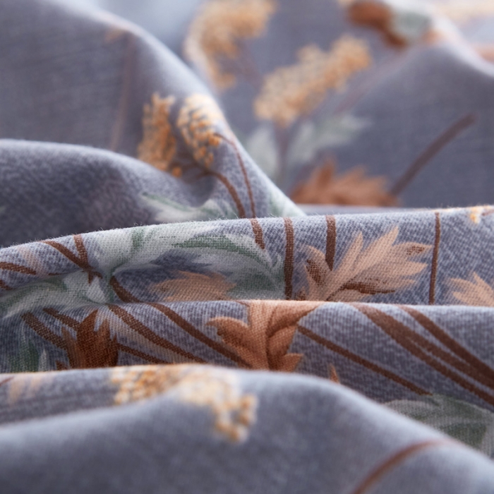 91家纺网 家纺一手货源 找家纺 雲归梦 2020新款全棉生态磨毛大版四件套 铃兰语-蓝