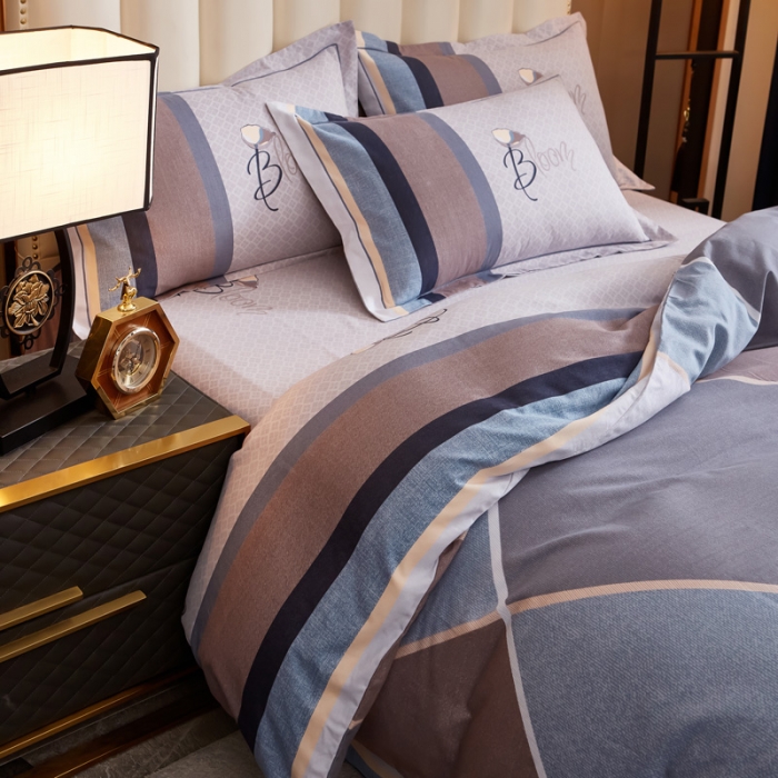 91家纺网 家纺一手货源 找家纺 雲归梦 2020新款全棉生态磨毛大版四件套 洛娜