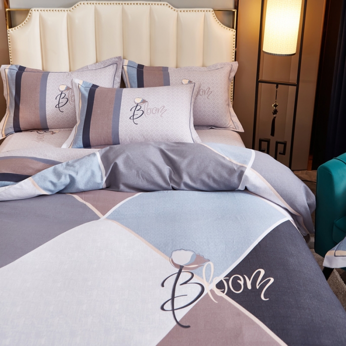 91家纺网 家纺一手货源 找家纺 雲归梦 2020新款全棉生态磨毛大版四件套 洛娜