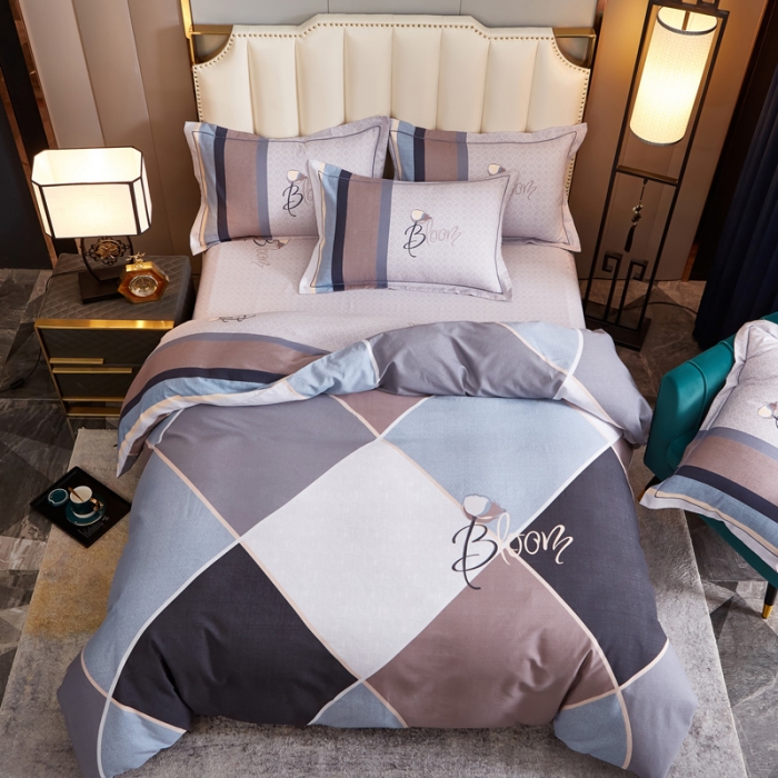 91家纺网 家纺一手货源 找家纺 雲归梦 2020新款全棉生态磨毛大版四件套 洛娜