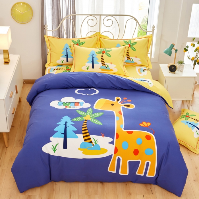 91家纺网 家纺一手货源 找家纺 雲归梦 2020新款全棉生态磨毛大版四件套 萌乐