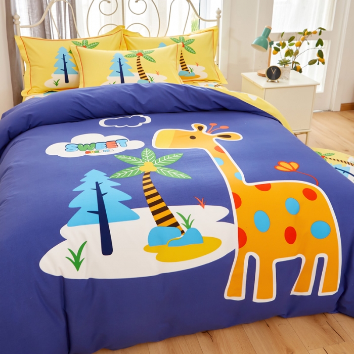 91家纺网 家纺一手货源 找家纺 雲归梦 2020新款全棉生态磨毛大版四件套 萌乐