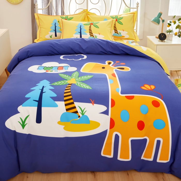 91家纺网 家纺一手货源 找家纺 雲归梦 2020新款全棉生态磨毛大版四件套 萌乐