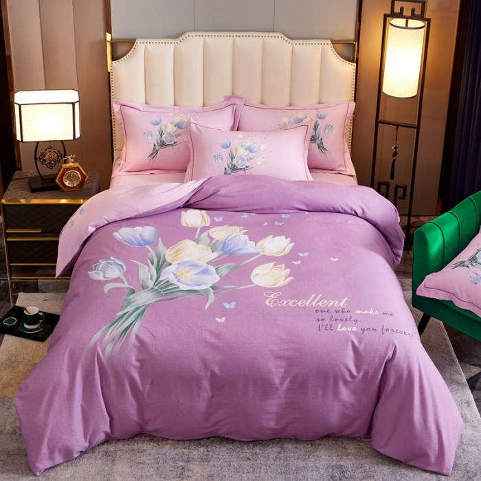 91家纺网 家纺一手货源 找家纺 雲归梦 2020新款全棉生态磨毛大版四件套 梦中情人