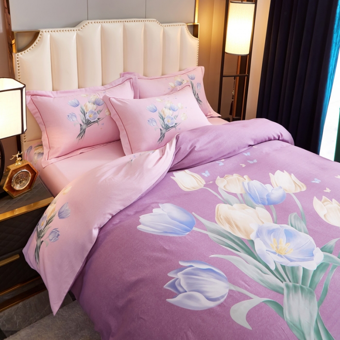 91家纺网 家纺一手货源 找家纺 雲归梦 2020新款全棉生态磨毛大版四件套 梦中情人