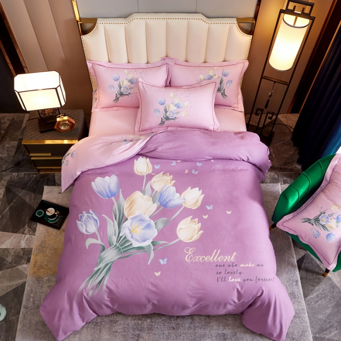 91家纺网 家纺一手货源 找家纺 雲归梦 2020新款全棉生态磨毛大版四件套 梦中情人