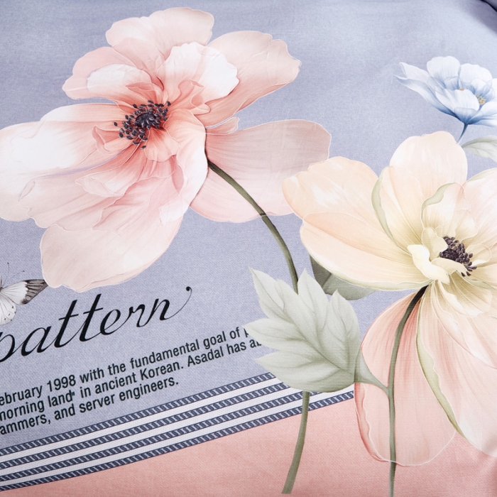 91家纺网 家纺一手货源 找家纺 雲归梦 2020新款全棉生态磨毛大版四件套 浅若清风