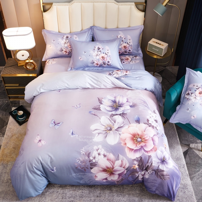 91家纺网 家纺一手货源 找家纺 雲归梦 2020新款全棉生态磨毛大版四件套 水影朝阳