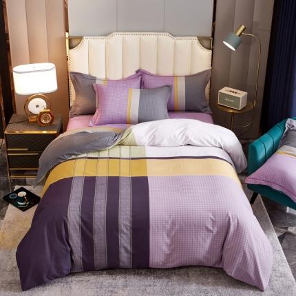 91家纺网 家纺一手货源 找家纺 雲归梦 2020新款全棉生态磨毛大版四件套 索力托