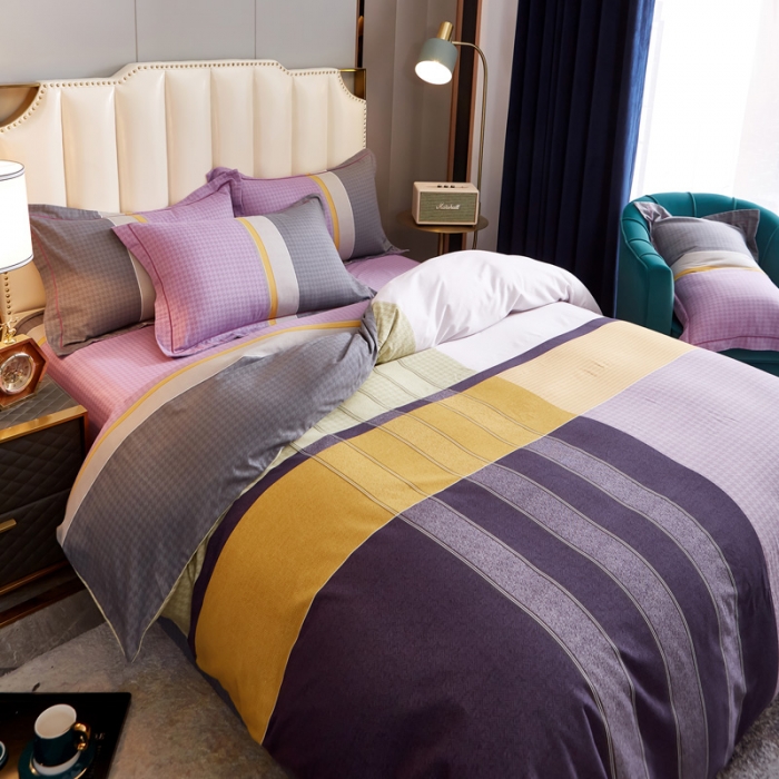 91家纺网 家纺一手货源 找家纺 雲归梦 2020新款全棉生态磨毛大版四件套 索力托