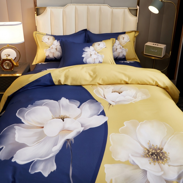 91家纺网 家纺一手货源 找家纺 雲归梦 2020新款全棉生态磨毛大版四件套 温莎之梦