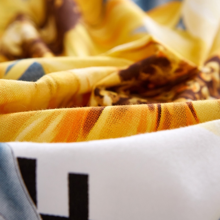 91家纺网 家纺一手货源 找家纺 雲归梦 2020新款全棉生态磨毛大版四件套 向阳花