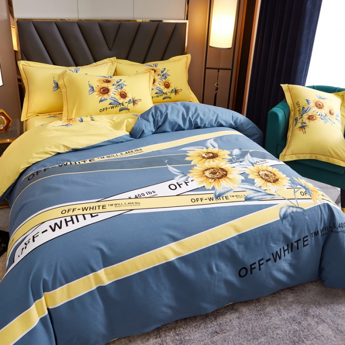 91家纺网 家纺一手货源 找家纺 雲归梦 2020新款全棉生态磨毛大版四件套 向阳花