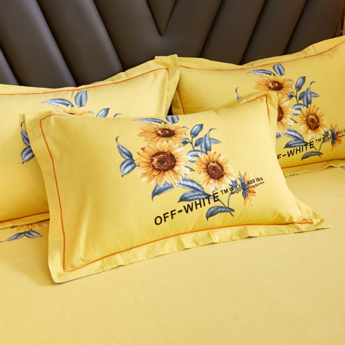 91家纺网 家纺一手货源 找家纺 雲归梦 2020新款全棉生态磨毛大版四件套 向阳花